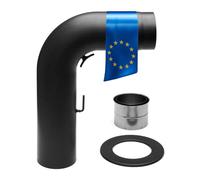 Raik SH054-150 de fumée SW de tube/tuyau de poêle Noir 150 mm - Tube de fumée Set ronde