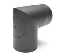 Raik sh083-150 de fumée GG de tube coudé/Tuyau de poêle 150 mm 2 parties - 90 ° avec ouverture de nettoyage Fonte