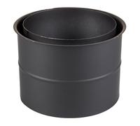 Raik Tuyau de cheminée à double paroi 150 mm noir en acier 2 mm d'épaisseur résistant à la température jusqu'à 600 °C pour une connexion sûre entre la cheminée et la cheminée