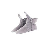 RAIKOU Chaussons femme, micro-velours homme, semelle antidérapante ABS, lapin super moelleux（Gris anthracite,37-40）