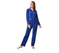 RAIKOU Survêtement en Nicki-Velours pour Femme Ensembles,Sportswear décontracté pour Femmes,Ruban Pyjama d'intérieur Casual à Manches Longues et Jogging Pantalon Confortable (48-50,Bleu Royal)