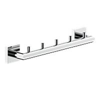 Rail à crochets Bravat Quaruna 753110 chromé, pour collage/vissage