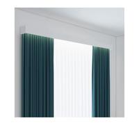 Rail à double voie pour rideaux, Boîte de couverture rail rideau à double blanche, montage mural/plafond, plusieurs longueurs (100-400 cm)(Wall Mount,L360cm/141.7in)