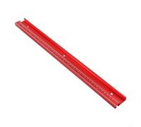 Rail à onglet en alliage d'aluminium à 45° pour table de routeur, scie à table et scie à ruban - 45 × 12,5 mm, rouge, PC (longueur optionnelle de 300 à 600 mm) (500 mm)