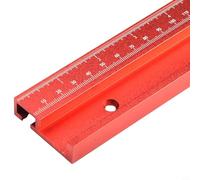 Rail à onglet en alliage d'aluminium à 45° pour table de routeur, scie à table et scie à ruban - Rail en T de type 45, longueur optionnelle de 300 à 600 mm, rouge, 1 pièce (500 mm)