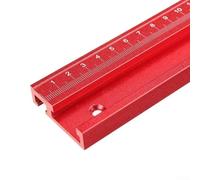 Rail à onglet en alliage d'aluminium rouge avec échelle pour table de toupie, scie à table et scie à ruban - Chute de fixation en T à 45°, travail du bois (600 mm)