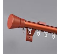 Rail à rideau mural de 5,5 m - Tringle ronde unique pour rideaux de douche et de chambre à coucher coulissants lisses - Tringles et raccords coupables - Décoration d'intérieur élégante (couleur : G)