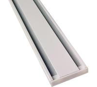 Rail à rideaux aluminium blanc "2 coulisses" 120cm
