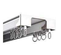 Rail à Rideaux Double Robuste pour Plafond, Rail en Aluminium réglable de 1 m à 6 m pour séparations de pièces, Barres à Rideaux durables pour la Maison ou Le Bureau