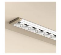 Rail à Rideaux Robuste à Fixation Plafond, Profil Bas pour Un coulissement Fluide, Supports Inclus pour Rideaux de 2,9 m (9,5 pi) - Couleur laiteuse, idéal pour la décoration de la Maison et