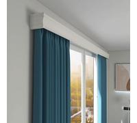 Rail à Rideaux Trois-en-Un Rails Doubles Et Passe-Rideau Montage Au Plafond pour Salon Chambre à Coucher Personnaliser La Longueur Greylength, Ivory White Wall, Length 400Cm