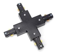 Rail à trois voies - rail électrique noir, conçu pour les connexions multiples, idéal pour les installations d'éclairage et les prises.