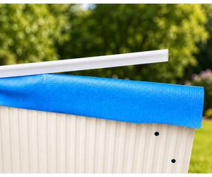 Rail accroche liner TOI PBS Blanc 142,5 cm profil pour fixation liner piscine hors-sol