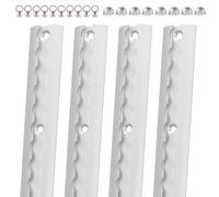 Rail aérien en aluminium, 16 x 1 m, ensemble de rails Airline en aluminium de forme semi-circulaire, avec 8 fixations Airline pour camping-car et camion