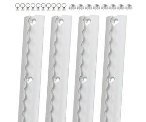 Rail aérien en aluminium, 16 x 1 m, ensemble de rails Airline en aluminium de forme semi-circulaire, avec 8 fixations Airline pour camping-car et camion