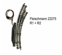 Rail aiguillage courbe droit électrique R1 et R2-N-1/160-FLEISCHMANN 22275