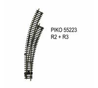 Rail aiguillage courbe droit R2 et R3 code 100 -HO-1/87-PIKO 55223
