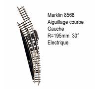 Rail aiguillage courbe R 195mm 30 degrés électrique -Z 1/220-MARKLIN 8568