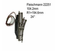Rail aiguillage droit droit électrique 104.2mm-N-1/160-FLEISCHMANN 22251