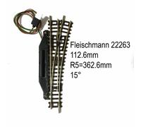 Fleischmann Aiguillage électrique N 22263 droit 15° Neuf 1 pièce en OVP