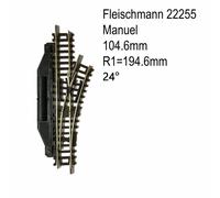 Rail aiguillage droit droit manuel 104.2mm-N-1/160-FLEISCHMANN 22255