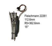 Rail aiguillage droit gauche électrique 112.6mm-N-1/160-FLEISCHMANN 22261