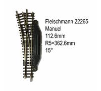 Fleischmann Aiguillage à gauche 22265 N Voie Fleischmann sans ballast 1 pc