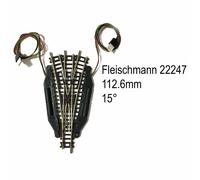 Rail aiguillage triple électrique 112.6mm 15 degrés-N-1/160-FLEISCHMANN 22247