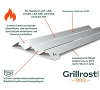 Rail aromatique en acier inoxydable pour Napoleon LE1 LE3 & LEX - extra fort 1,5mm (1 pc. - commander la quantité nécessaire)