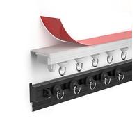Rail auto-adhésif en alliage d'aluminium pour plafond/mur, rail de séparation de pièce non flexible pour camping-car, armoire, placard, douche, réglable de 40 à 300 cm