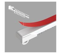 Rail auto-adhésif sans perçage - Fixation au plafond ou au mur - Rail caché pour portes et ouvertures - Barre simple - Blanc - 140 cm
