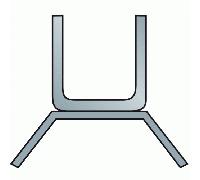Rail bas de guidage pour porte de garage coulissante - série 120000 ROB
