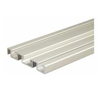 Rail double bas - porte coulissante - blanc - 2,55m - PRO LINE P100 SEED