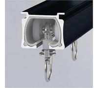 Rail Ceilig Curtai, Rails Curtai Robustes, Tige Slidig Curtai, pour Séparateur De Chambre à Coucher Livig Room, épaisseur Murale 1,5-2,5 Mm, E Wall Mounted, 5m(16.4ft)