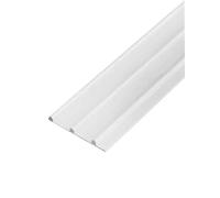 Rail coulissant à 3 rails for armoire, kit de rails for porte coulissante for placard, rail en alliage d'aluminium for armoire(Milk,LOWER_LENGTH 63"/160CM)