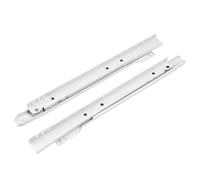 rail coulissant de tiroir d'acier inoxydable, 1 paire de poulies silencieuses à deux sections for meubles, rails d'armoire, armoires, table d'ordinateur, tiroir, glissières robustes(10inch-25cm)