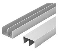 Rail coulissant en alliage d'aluminium for portes vitrées et fenêtres - Silencieux, facile à installer, conception durable(110cm/43.3in)