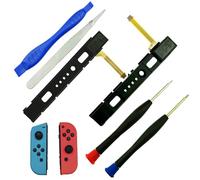 Rail coulissant gauche et droit pour Joycon, avec câble flexible de capteur compatible avec Nintendo Switch & Switch OLED Joy-Con, support de rechange, avec tournevis.