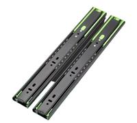 Rail coulissant hydraulique à 45 tiroirs, amortisseur trois sections, de porte d'armoire garde-robe, 2 pièces((black+gray) cushioning16inch=40cm)