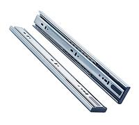 Rail coulissant pour poussoirs de tiroirs ouverts, glissières à roulement à billes à montage latéral en acier robuste pour armoires et étagères - Glisse lisse et durable