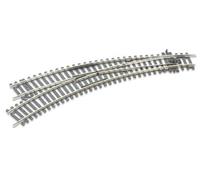 Rail courbe double rayon - aiguillage a gauche - Insulfrog - echelle HO - Code 1