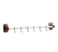 Rail Cuisine Acier Inoxydable 40cm Finition Noyer(A 50cm-6)