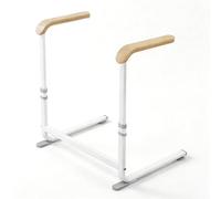 Rail D'aide À la Mobilité pour Chaise, Aide Au Levage du Canapé Réglable, Capacité de Charge, Tapis de Pieds Antidérapants, Acier Au Carbone Durable pour Personnes Âgées, P brown L-shaped bottom tube