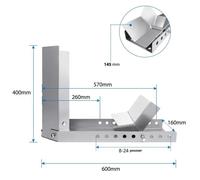 Rail d'aide au chargement pour moto - HENGMEI - Support de roue avant - 9 tailles réglables - 8kg