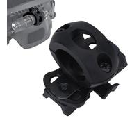 Rail de casque - Support de lampe de poche - Support de lampe de poche - Support de brûleur multifonction avec 2 vis - Clip de lampe de poche Hardhat pour électriciens chasseurs Arbei