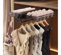 Rail De Cintre à Vêtements De Placard, Porte-pantalon Struck Pour Le Placard, Alliage D'aluminium épaissi + Matériau Plastique, Réglable 41 à 56 Cm Rack De (Size:51cm(20.1in),Color:cintre de pantalon)