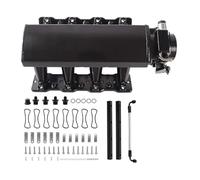 Rail de collecteur d'admission de course 92 mm/102 mm, corps de papillon à huit trous, compatible avec Chevrolet/GMC/Pontiac LS LS1 LS2 LS6(102mm Black)