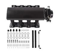 Rail de collecteur d'admission de course 92 mm/102 mm, corps de papillon à huit trous, compatible avec Chevrolet/GMC/Pontiac LS LS1 LS2 LS6(92mm Black)