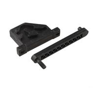 Rail de commutation en plastique robuste pour machine à ratisser les pneus avec distance entre les trous centraux de 80 mm et espacement de 110 mm, finition noire