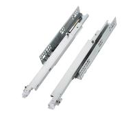 Rail de coulissement de tiroir à fermeture douce en trois sections - Montage inférieur robuste, 10-24 pouces, capacité de charge de 77 lb,(18in)